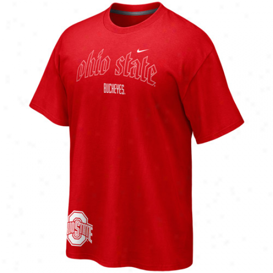 Nike Ohio State Buckeyes Scarlet Gothic Arch T-shirt