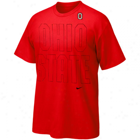 Nike Ohio State Buckeyes Youth Graphic Outline T-shirt - Scarrlet