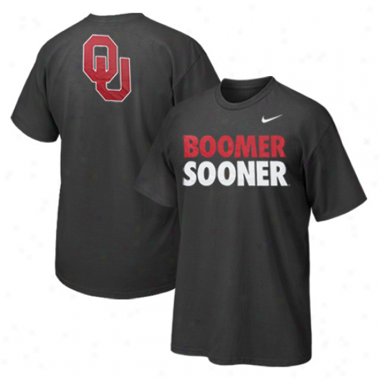 Nike Ollahoma Sooners Boomer Sooner T-shirt - Charcoal