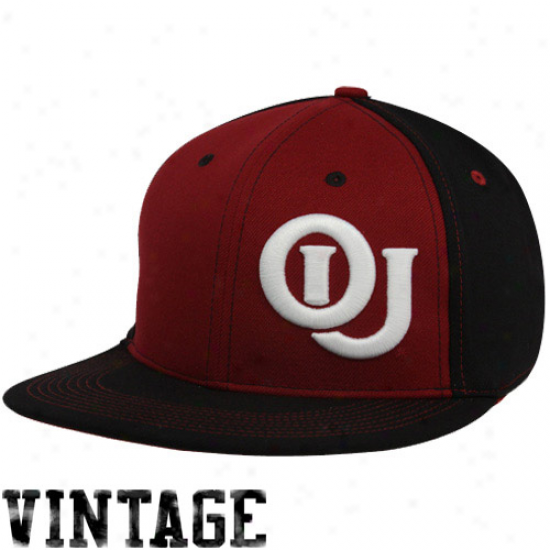 Nike Oklahoma Sooners Crimson-black Vault Color Anecdote Swoosh Flex Hat