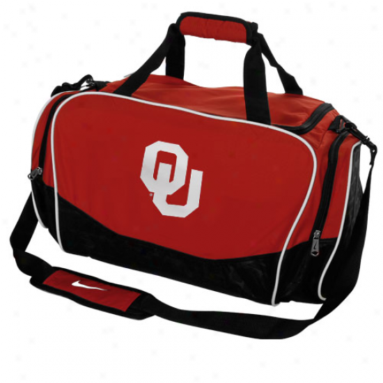 Nike Oklahoma Soners Crimson Brasilia Medium Duffel Bag