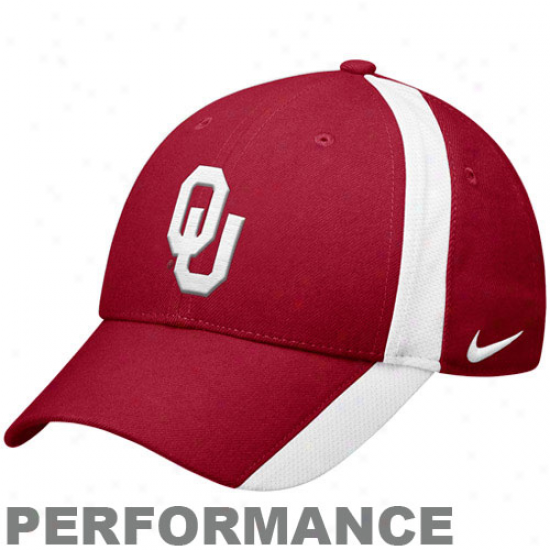 Nike Oklahoma Sooners Crimson Coaches Legacy 91 Adjustablw Performance Hat