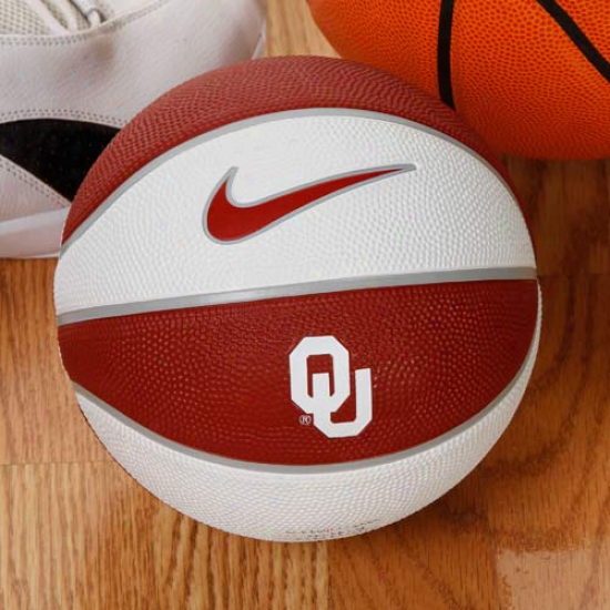 Nike Oklahoma Sooners Crimson-cream 8'' Mini Basketball
