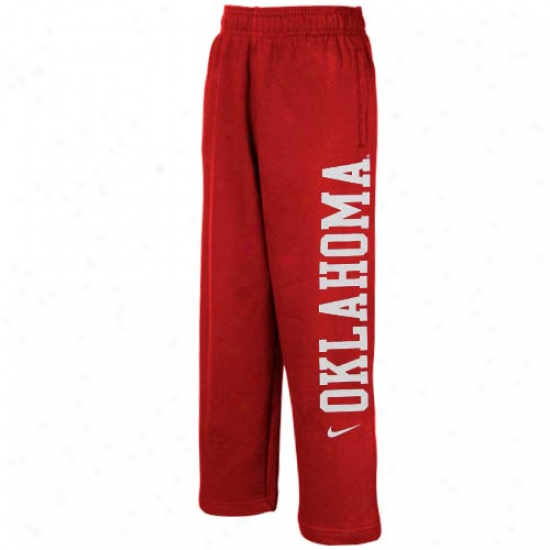 Nike Oklahoma Sooners Preschool Crimson Fleece Sweatpants