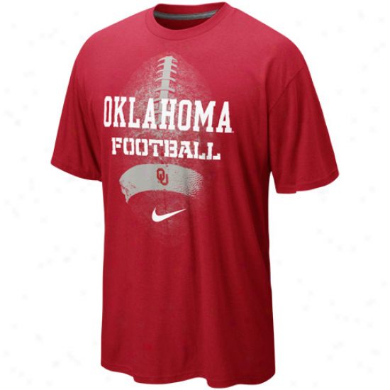 Nike Oklahomma Sooners Seasonal Football Ii Heathered T-shirt - Crimson