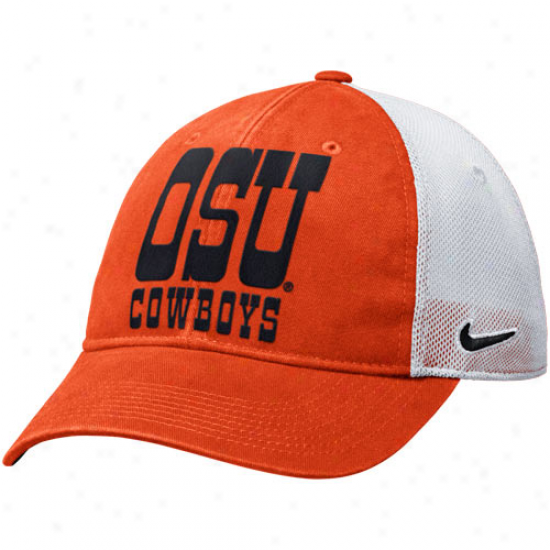 Nike Oklahoma State Cowboys Heritage 86 Relaxed Adjustabl eHat - Orange-white