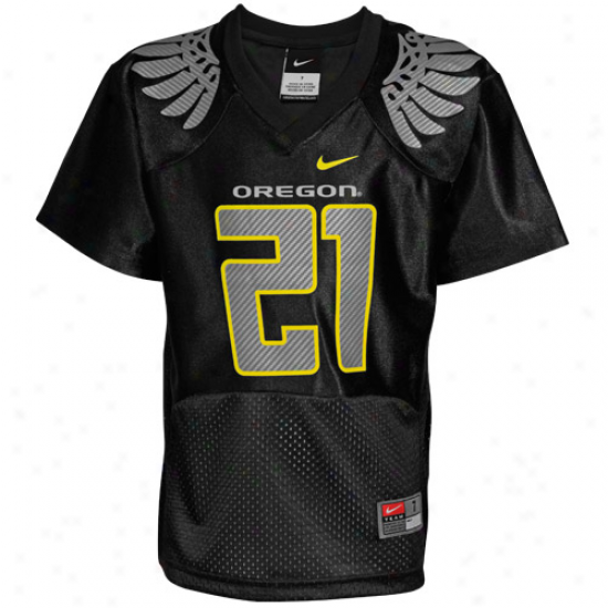 Nike Oregon Ducks #21 Preschool Replica Football Jersey - Black