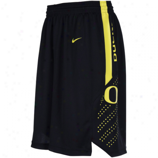 Nike Oregon Ducks Black Replica Mesh Player Bzksetball Shorts