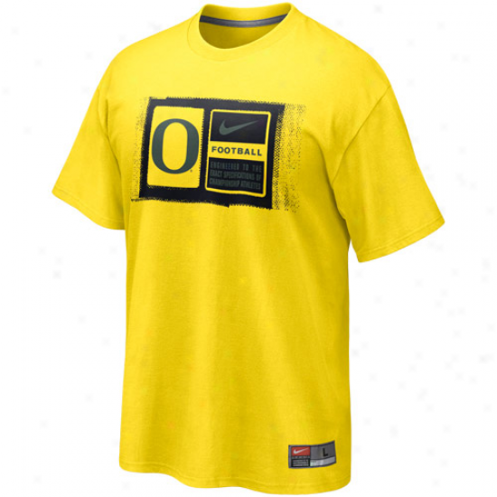 Nike Oregon Ducks Team Issue T-shirt - Yellow