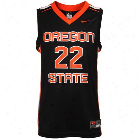 Nike Oregon State Beavers #22 College Replica Basketball Jersey-black