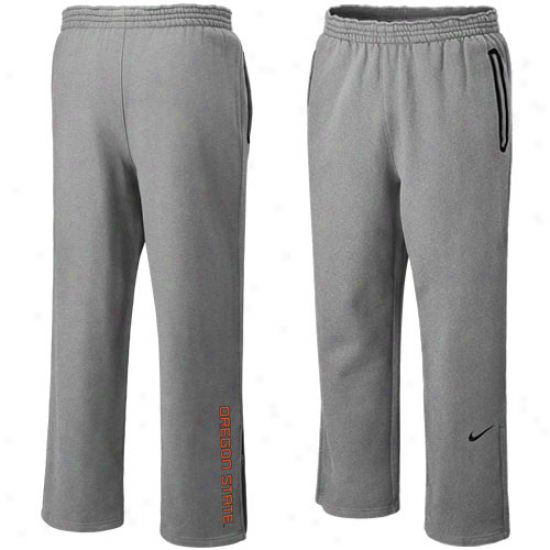 Nike Oregon State Beavers Ash Elite Practice Strip Sweatpants