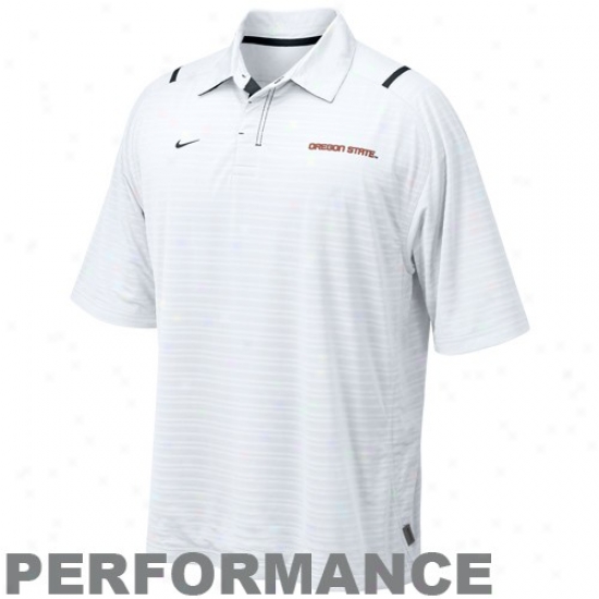 Nike Oregon State Beavers White Conferencw Corner Peeformance Polo