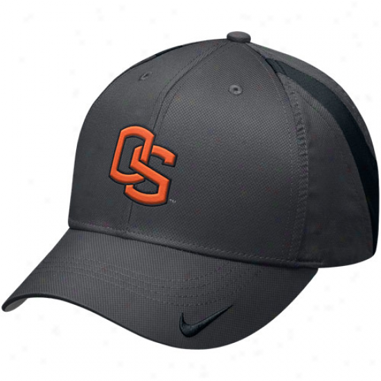 Nike Oregon State Beavers Youth Charcoal Training Camp Adjustable Hat