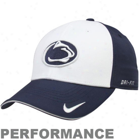 Nike Penn State Nittany Lions Navy Blue-whte Training Legacy 91 Performance Adjustable Hat