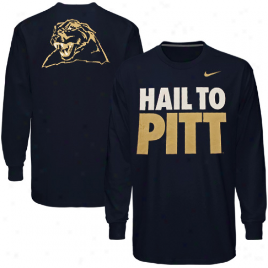 Nike Pittsburgh Panthers Haio To Pitt Long Sleeve T-shirt - Navy Blue