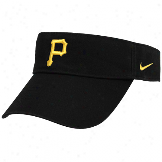 Nike Pittsburgh Pirates Black Stadium Adjustable Visor