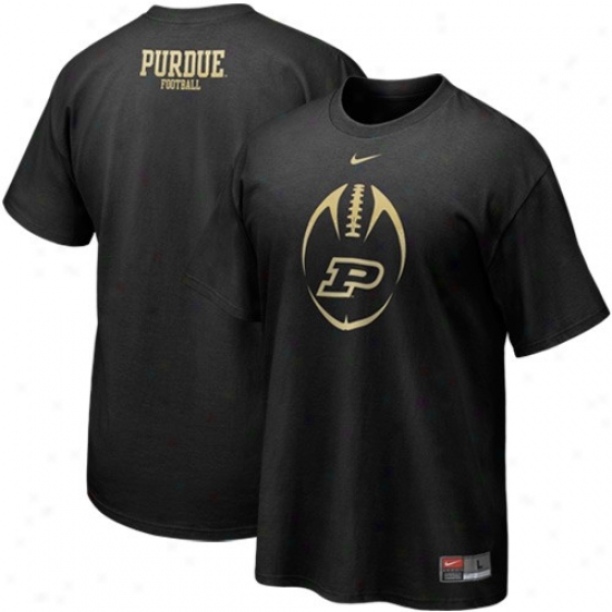 Nike Purdue Boilermakers Black Team Iqsue T-shirt