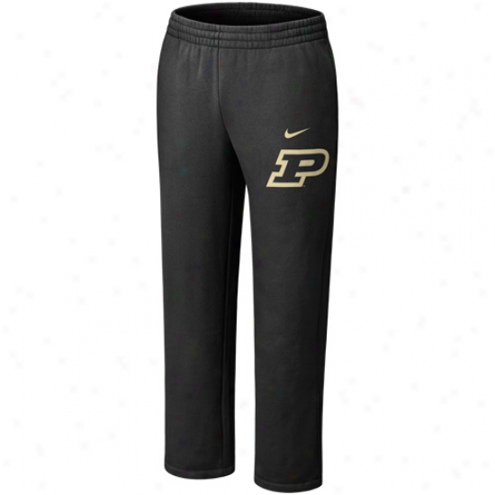 Nike Purdue Boilermakers Youth Black Classic Fleece Pants