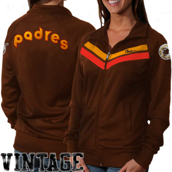 Nike San Diego Padres Women's Cooperstown Track Jacket - Brown