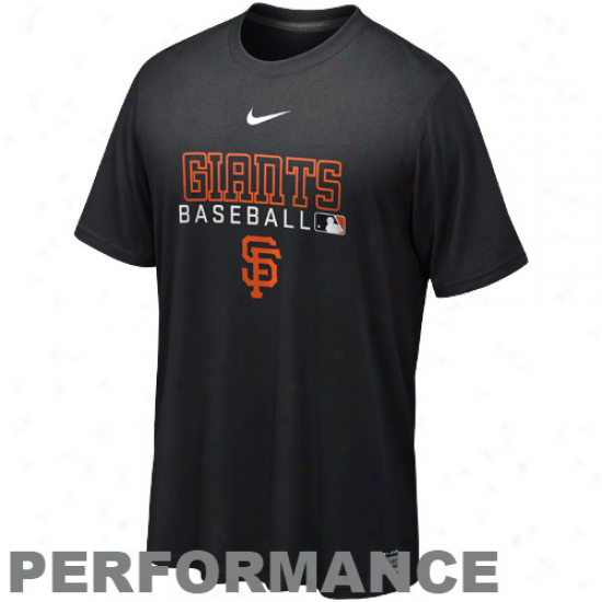 iNke San Francisco Giants Dri-fit Team Issue Legend Performance T-shirt - Black