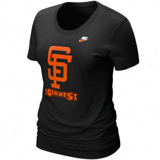 Nike San Francisco Giants Ladies Black On Dress T-shirt