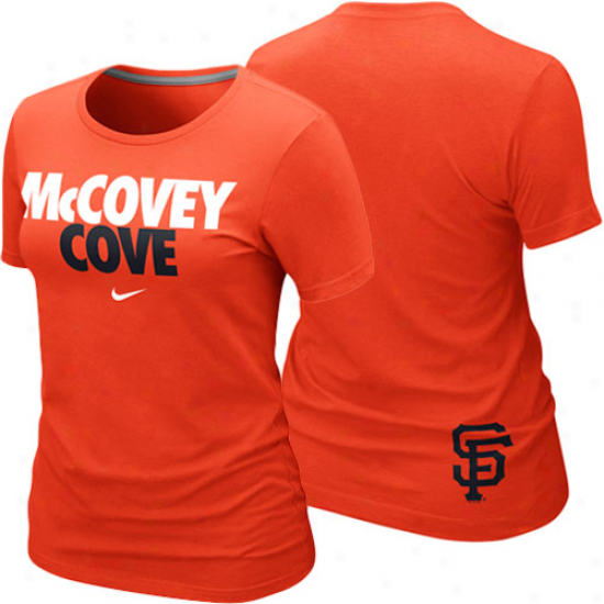 Nike San Francisco Giants Ladies Mccovey Inlet Topical Premium T-shirt - Orange