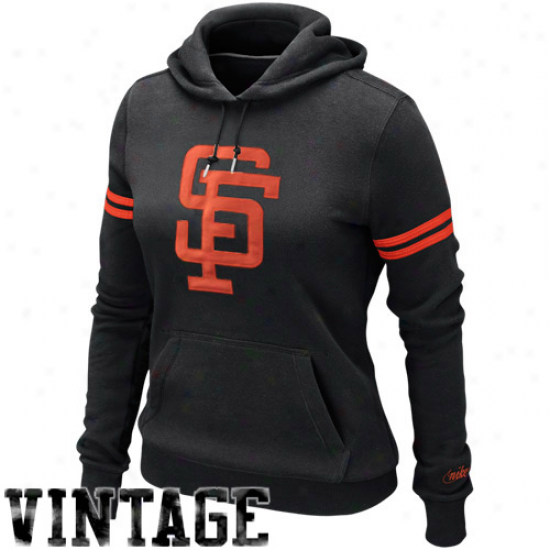 Nike San Francjsco Giants Women's Cooperstown Collection Pullover Hoodie - Black