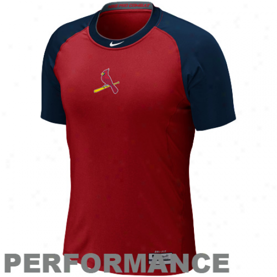 Nike St. Louis Cardinals Pro Combat Heart 1.2 Performance T-shirt - Red