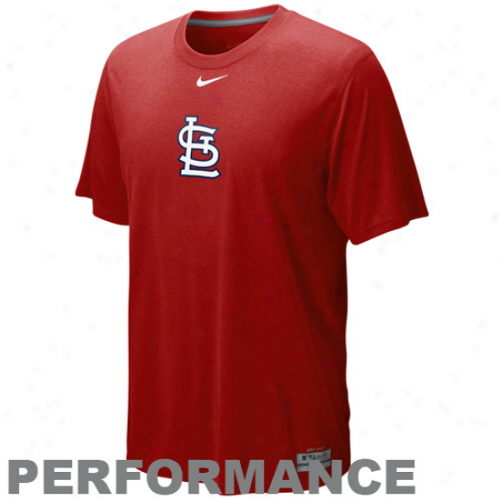 Nike St. Louis Cardinals Red Team Issue Legend Logo Performance T-shirt