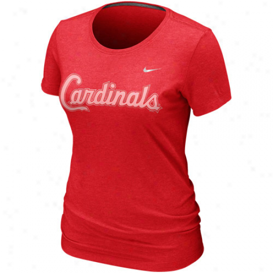 Nike St. Louis Cardinals Womens Burnout Graphic Premium T-shirt - Red