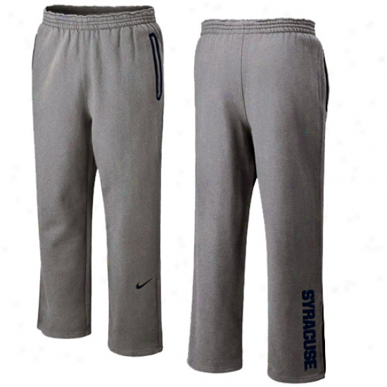 Nike Syracuse Orange Ash Elite Practice Fleece Sweatpants