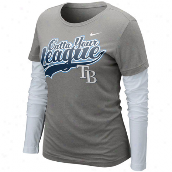 Nike Tampa Bay Rys Ladies League Double Layer Long-winded Sleeve T-shirt - Charcoal-white