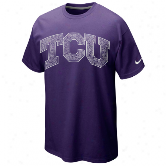 Nike Texas Christian Horned Frogs (tcu) Logo Is Art T-shirt - Purple