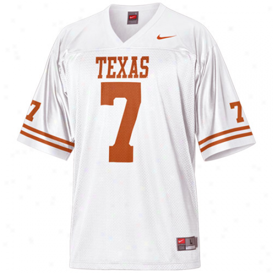 Nike Texas Longhorns #7 Youth Replica Football Jersey-white