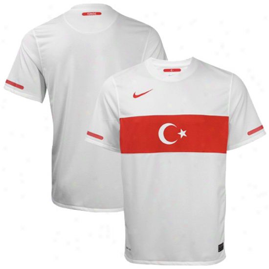 Nike Turkey White World Cup Replica Away Performance Soccer Jersey