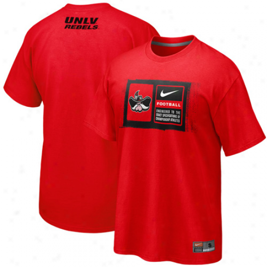 Nike Unlv Rebels Team Issue T-shirt - Red