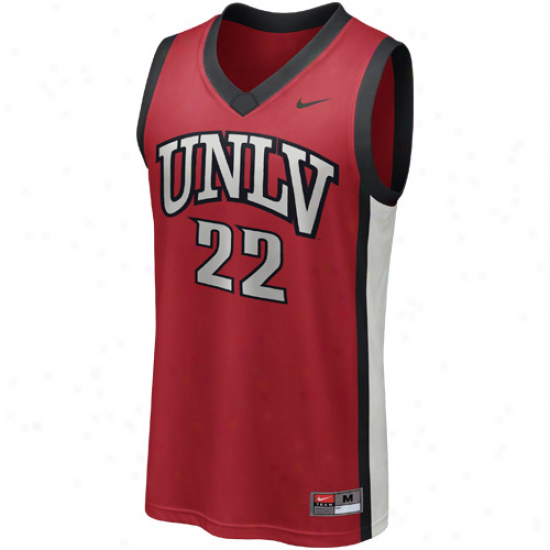 Nike Unlv Runnin' Rebels #22 Replica Basketball Jersey - Scarlet