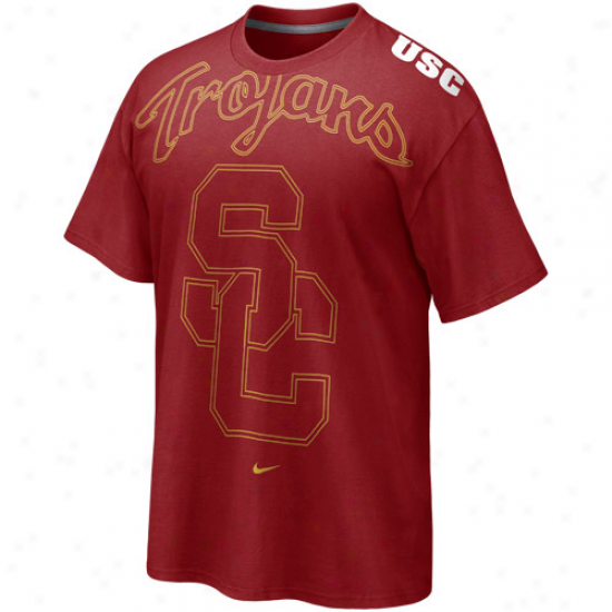 Nike Usc Trojans Cardinal Blow Out T-shirt