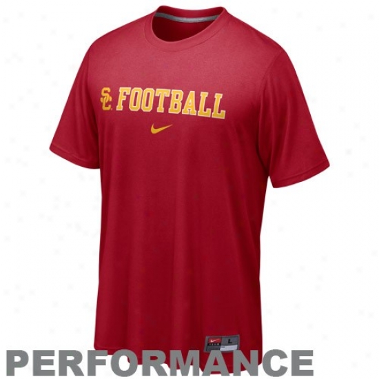 Nike Usc Trojans Cardinal Conference Legend Performance T-shirt