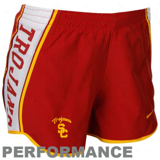 Nike Usc Trojans Ladies Cardinal Pacer Performance Shorts