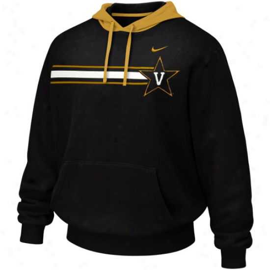 Nike Vanderbilt Commodores Black Bump 'n Run Hoodie Sweatshirt