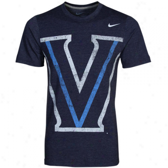 Nike Villanova Wildcats Big Time T -shirt - Navy Blue