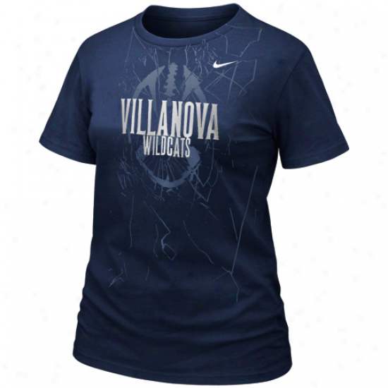 Nike Villanova Wildcats Ladies Football Practice T-shirt - Navy Blue