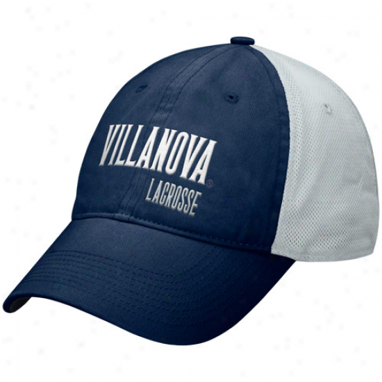 Nike Villanova Wildcats Navy Blue Lacrosse Heritage 86 Mesh Back Flex Hat