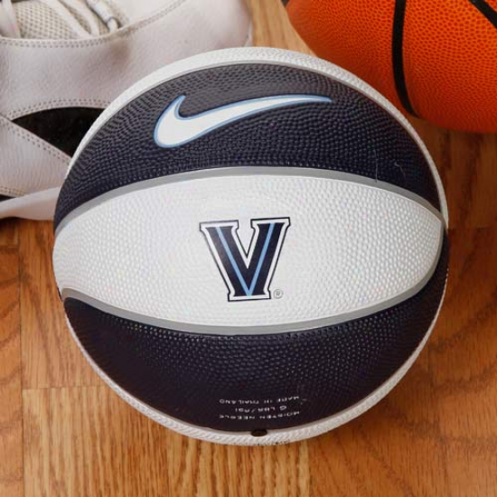 Nike Villanova Wildcats Navy Blue-white 8'' Mini Basketball