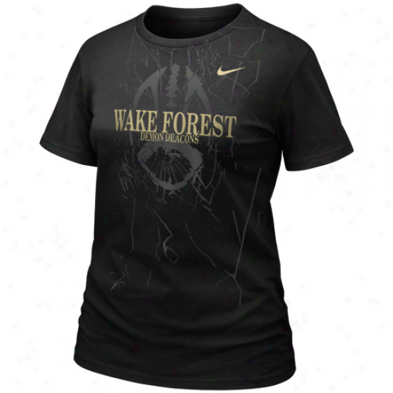 Nike Wake Forest Demon Deacons Ladies Practice T-shirt - Black