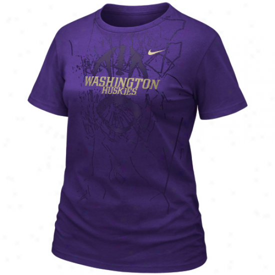 Nike Washington Huskies Ladies Practice T-shirt - Purple