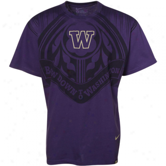 Nike Washignton Huskies Purple Aerlgraphic Premium T-shirt