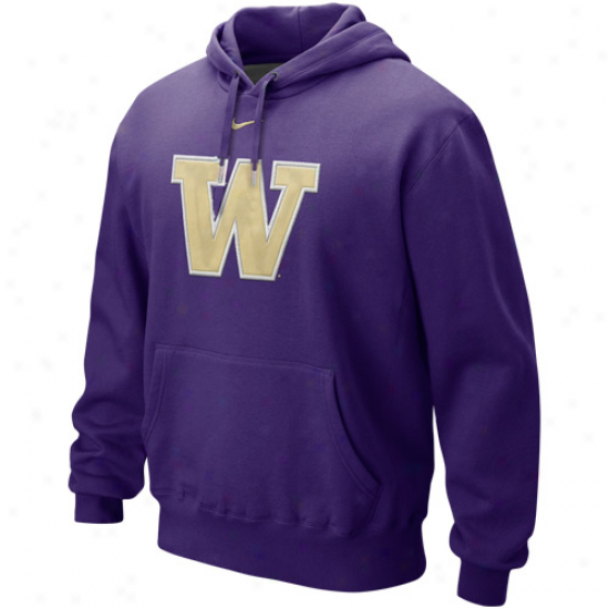 Nike Washington Huskies Purple Classic Logo Pullover Hoocie Sweatshirt