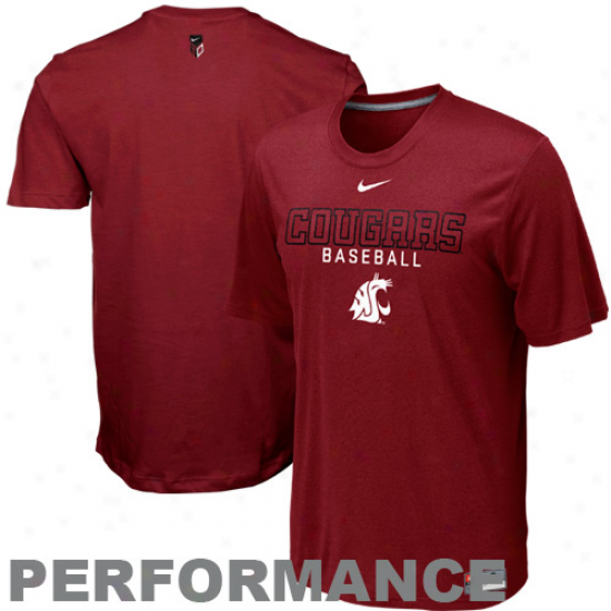 Nike Washington State Cougars Baseball Legend Ii Performance T-shirt - Crimson